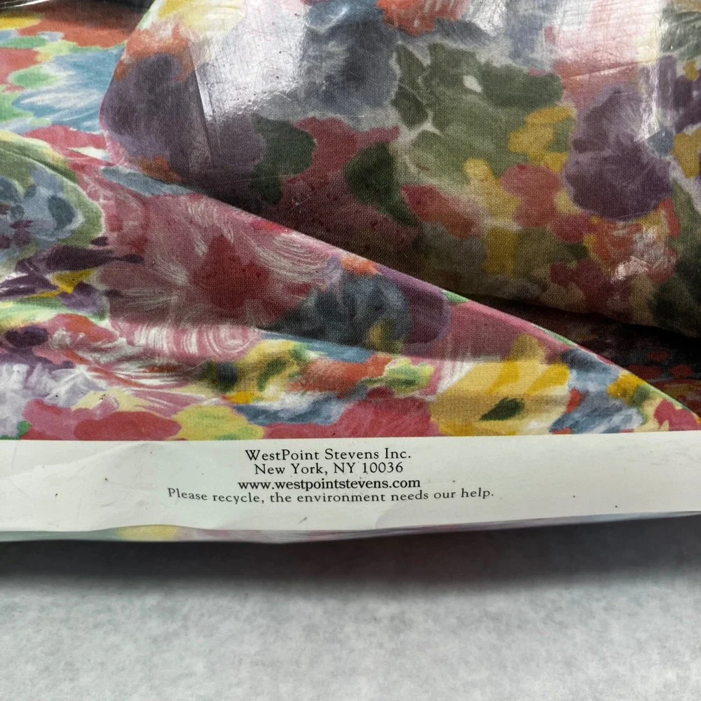 Utica King Sheet Set Lille Bright Pastel Vintage Floral 200TC Percale New RARE